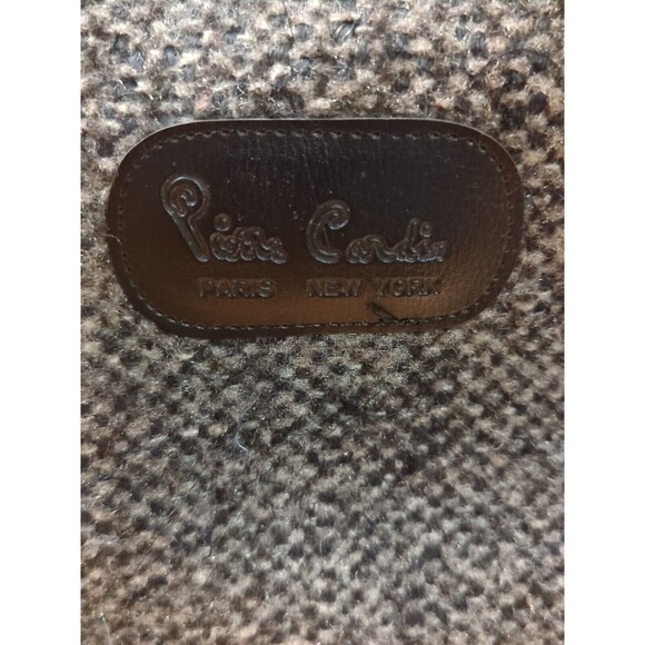 Pierre Cardin Carry On Shoulder Overnight Bag Black Gray Tweed Strap Vintage - Picture 2 of 13